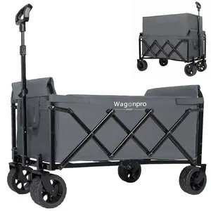 wonderfold wagonsAobtkel®Upgraded 5*2" Wide Wheels-Expandable Dual-Layer Utility Wagon with 100% Extra Space, 220lbs Capacity Grocery Cart for Camping, Shopping, Sports, Gardening, Fishing, Gray#Summervibes