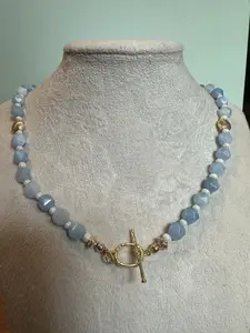 Seafood Serenity - Gold Plated - Toggle Clasp - Glass Beads