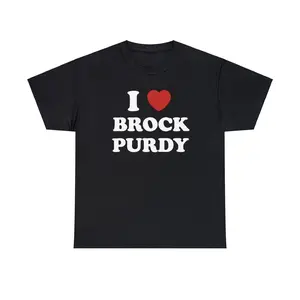 I Heart Brockk Purdy Unisex T-shirt Cotton