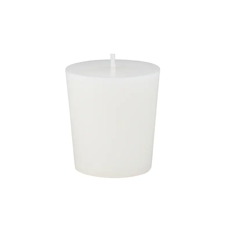 Hand-Poured Citronella Votive Candles, White - 12-Piece per Box, Decoration