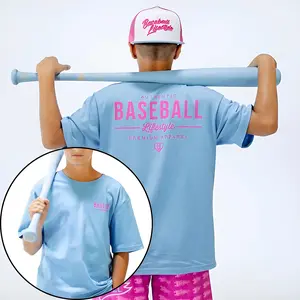 Baseball Lifestyle Candy Blue T-Shirt, Baseball Shirt, Outdoor Clothing, Trending Shirt, Graphic Tee, Gift for Boys and Girl, Youth Clothing, Y2K Cloting