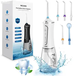 WeOutlier Cordless Water Flossers 5 Modes Portable Cordless Water Flosser for Teeth Cleaner, Waterproof Oral Irrigator Rechargeable for Travel Home,Gums, Braces Care White Cordless Water Flossers 5 Modes Portable Cordless Water Flosser for Teeth Clea