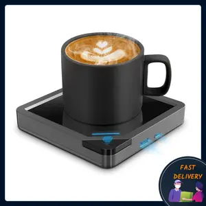 Coffee Warmer: Coffee Warmer for Desk Mug Warmer with Automatic Shut Off Coffee Cup Warmer Keep Coffee，self heating mug，Smart Heated Mug Warmer for Coffee, Beverage，Tea, Hot Chocolate, Milk,With usb and type-c, Frosted glass panel