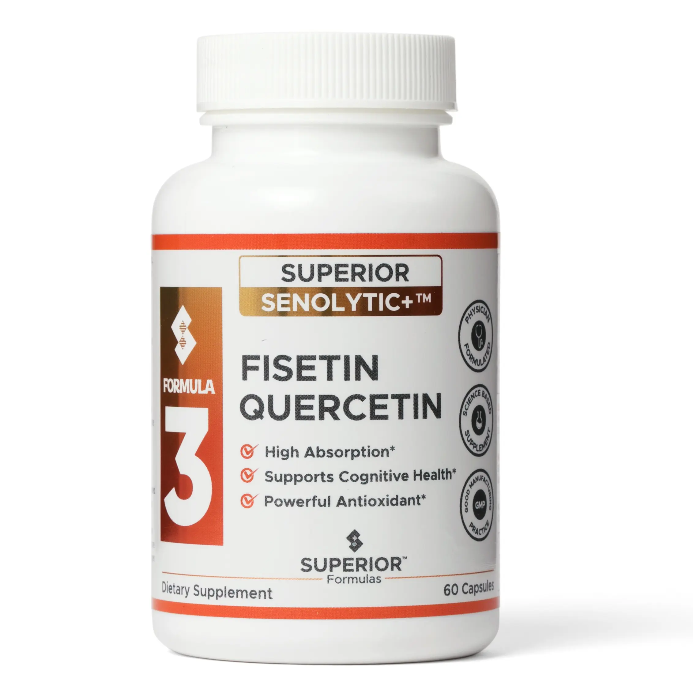 Superior Formulas | Superior SENOLYTIC+ | Fisetin-Quercetin Complex | Physician-Formulated and Science-Based Supplement for Adults 18+ | Promotes Cellular Repair | Boosts Longevity & Healthspan