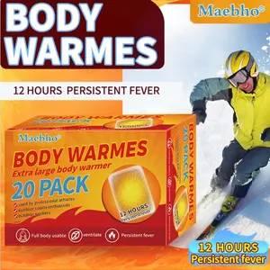 Body Warmers with Adhesive, Heating Pad Stickers, 20 Pack Air-Activated Disposable Heat Pads - Provides Warmth for Up to 12 Hours, Ideal for Outdoor Cycling, Skiing, Professional Sports, and Outdoor Workers.
