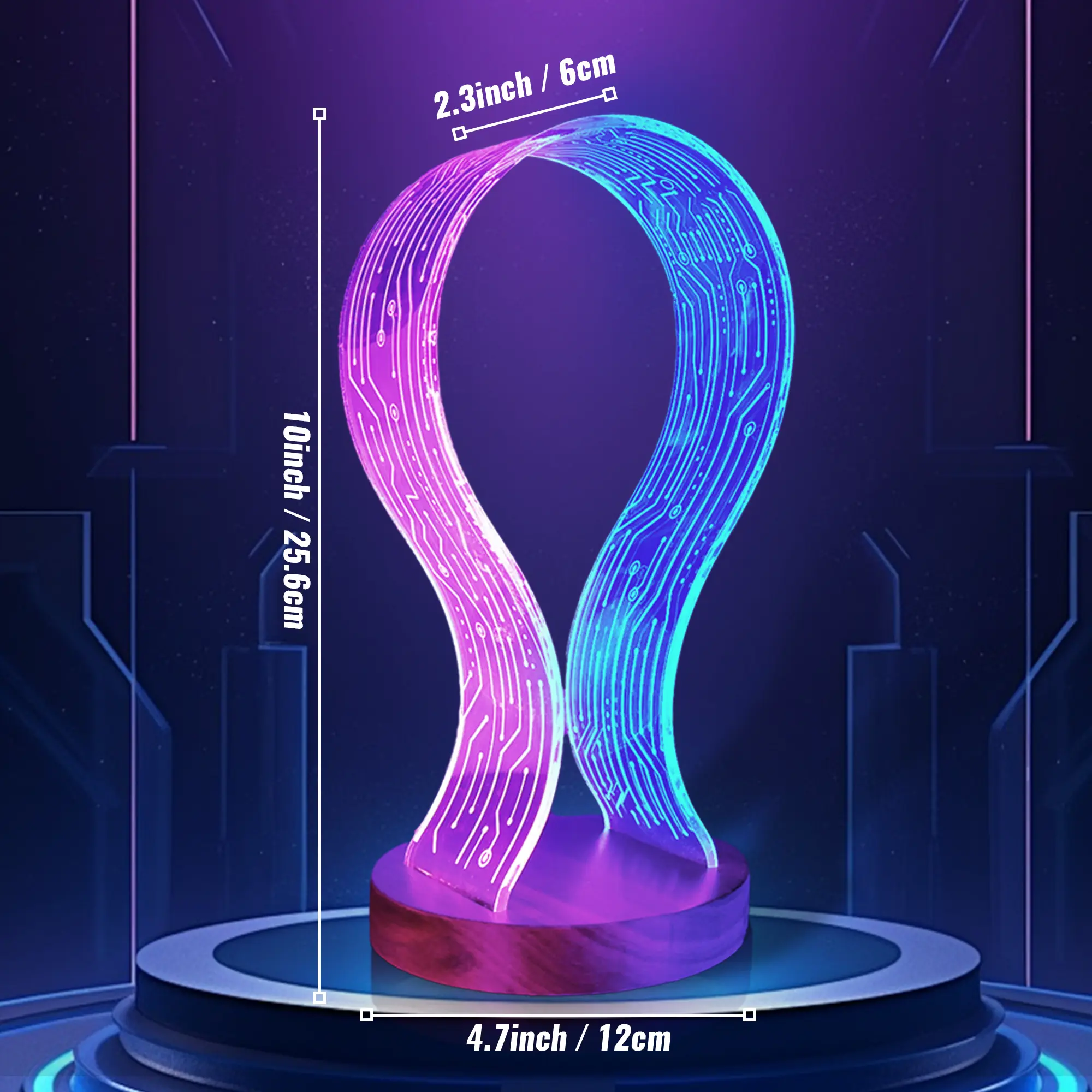 Walnut wood headphone stand