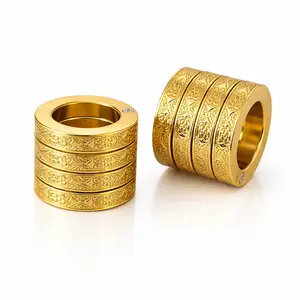 Unisex 4-Finger Ring, Foldable Industrial Style Stainless Steel Jewelry for a Street Look, Deformable Fidget for Stress Relief, Birthday Gift