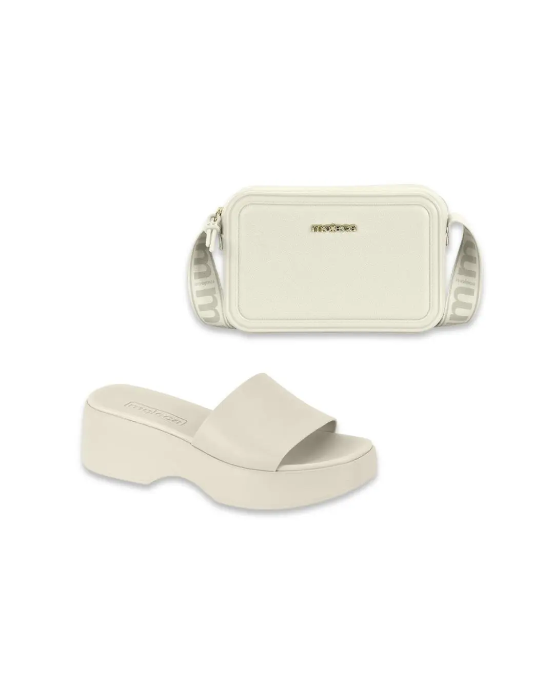 Moleca Set - Chic Crossbody Bag & Platform Slides for Women - Lightweight & Comfortable - Soft Material - Adjustable Strap - Perfect for Casual Days & Travel - Walking Shoes