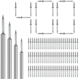400 Pcs Double-Headed Skirting Nails - Seamless & Invisible Installation Screws for Baseboards, Trim and Solid Wood with Included Specific Sleeve Tool