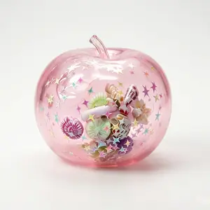 Apple Squishy Toy – Clear Gel Ocean Seashell Stress Relief Fidget Toy with Real Shells Inside, Slow Rising Sensory Squeeze Ball, Satisfying ASMR Anxiety Relief Desk Toy, Kawaii Collectible Birthday Gift rainbow mystery