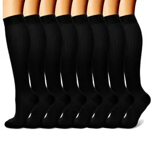 Unisex's Solid Compression Socks, Athletic Running Socks, Moisture Wicking Socks, Sports Socks for Men & Women, Compression Socks for Daily Wear