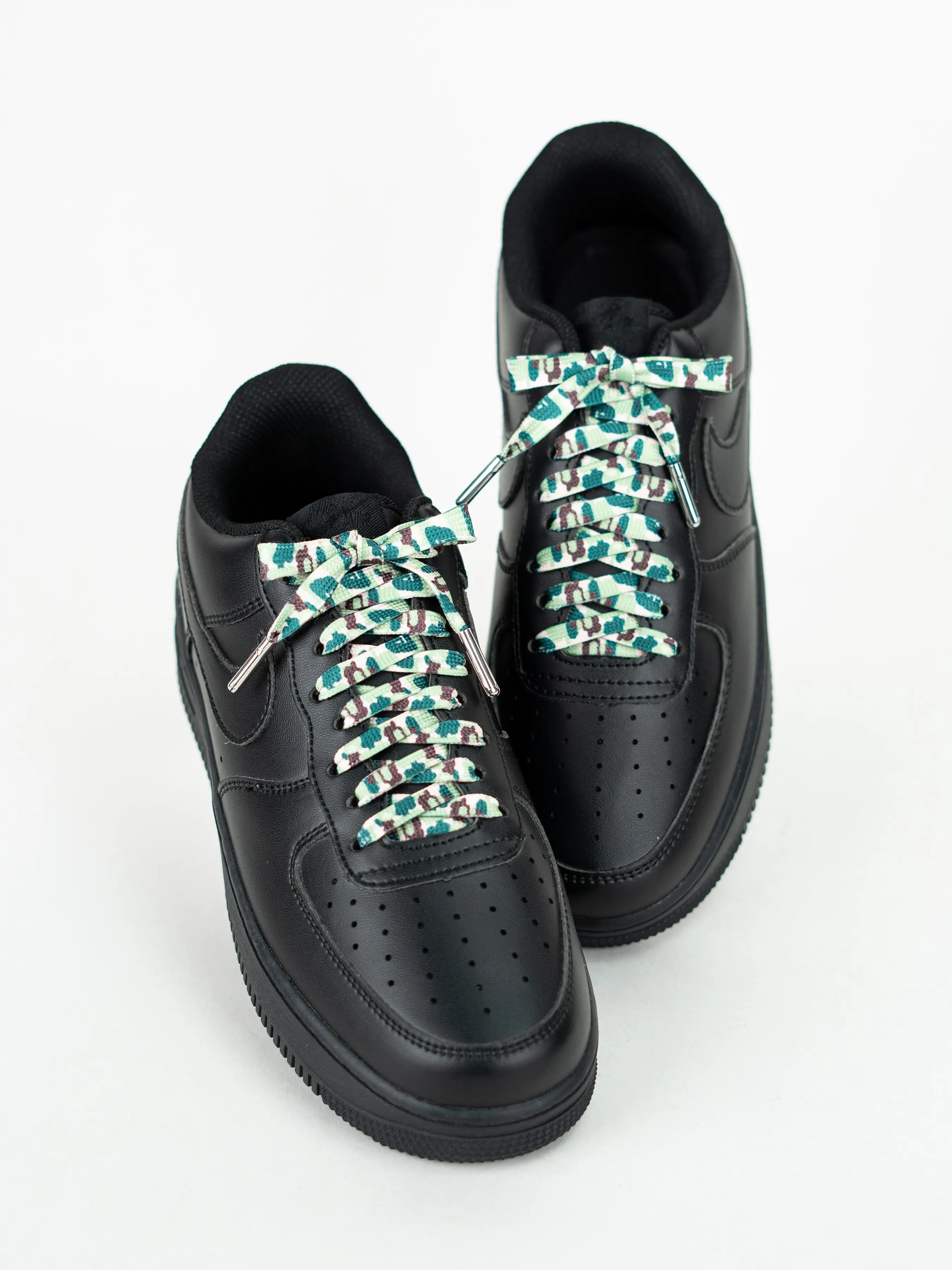Metal Head Classic Camo Flat Wide Shoelaces, Suitable for Daily Casual Sports, Pair Pack, Comfortable and Durable
