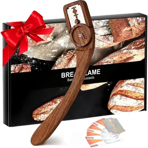 Innovative  Bread Lame Bread Scoring Tool,Bread Lame ,Bread Scoring  for Bread Baking & Sourdough Baking,Bread Razor Tool with 5 -Black Walnut