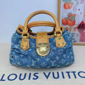 Pre-owned Louis Vuitton Denim bag Tote Bags lv Denim bag