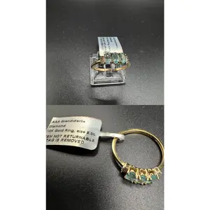 Anillo de Diamante natural con piedra Grandidierite 10k