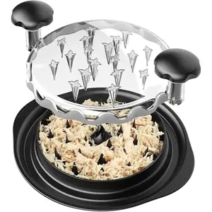 Chicken Shredder Tool - Meat Shredder for Cooked Chicken, Pork, Beef - , Dishwasher Safe, Manual Shredder with Non-Slip Base & Lid - Kitchen BBQ Tool For tacos,  and