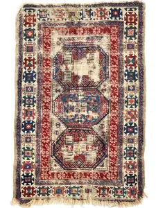 DISTRESSED to Perfection Sweet Caucasia Throw Rug | Lovely Character and Detailed Border | 3.3 x 5