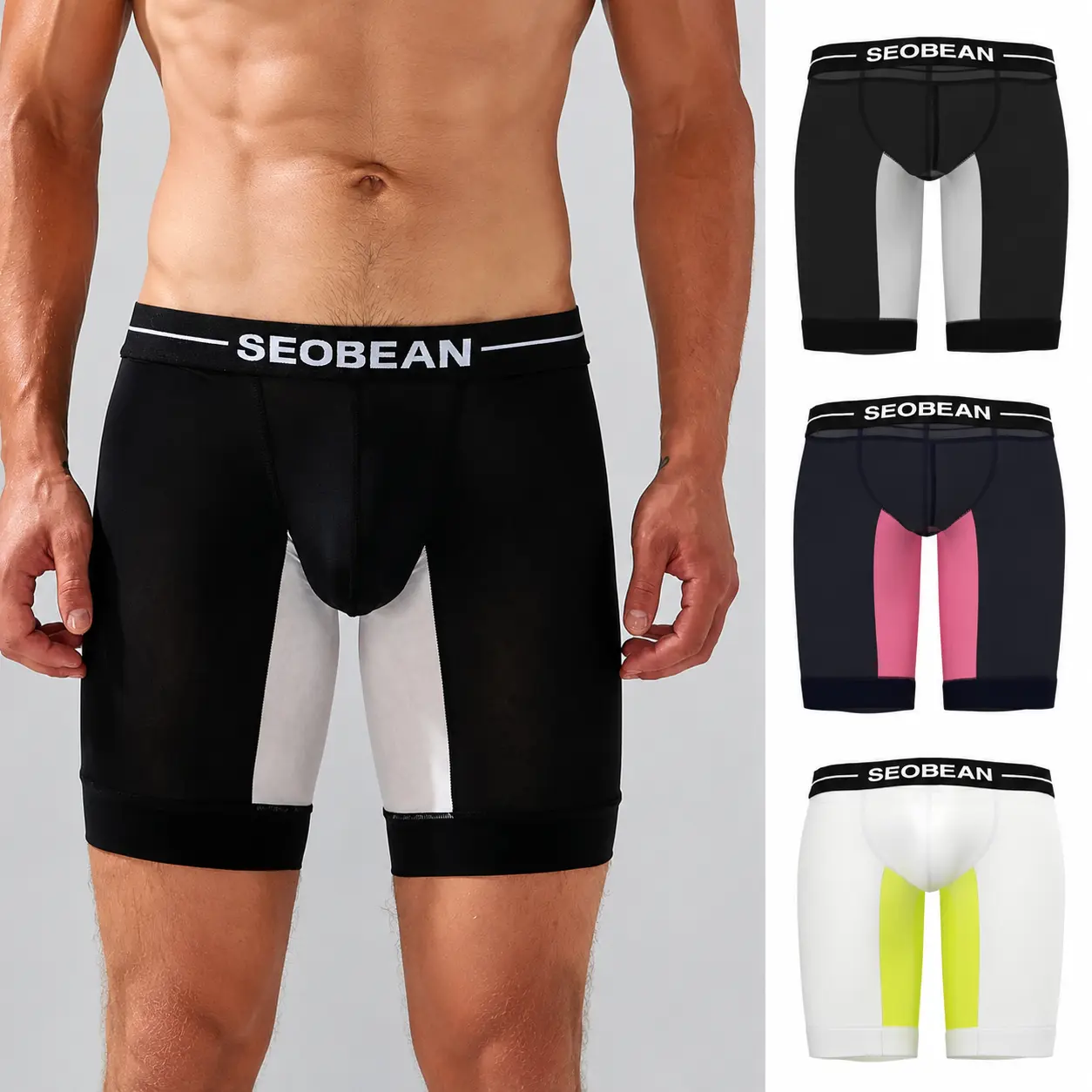 1/3 pcs men's slim fit underwear, Stretchy boxer briefs, Summer Briefs, breathable, quick drying, elastic waistband, boxer underwear for exercise and casual wear, soft, lightweight, all-season, Breathable Comfy Underwear