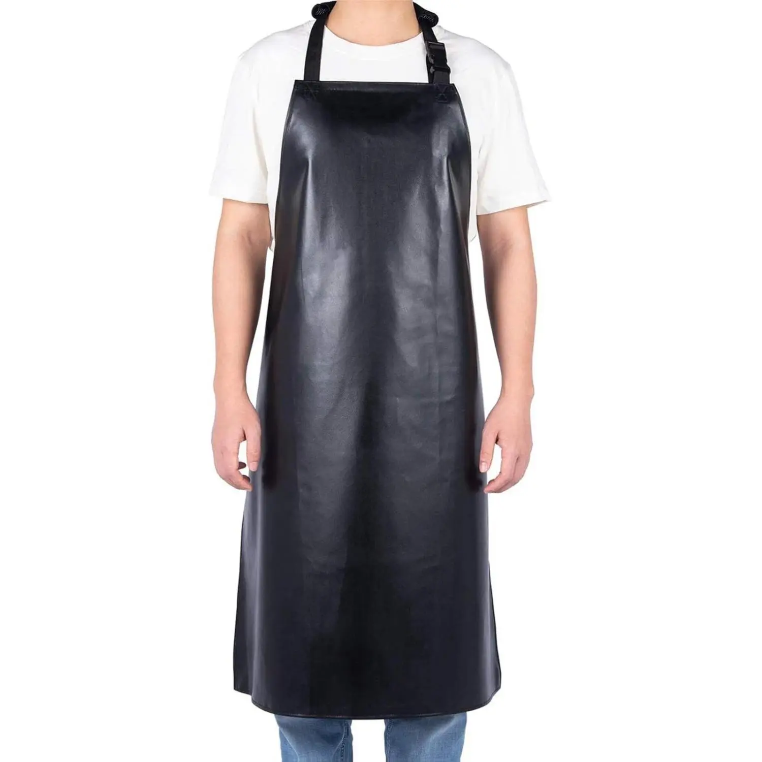 Heavy Duty Vinyl Waterproof Apron for Unisex Adult, Ultra Lightweight, Chemical Resistant Industrial Work Apron