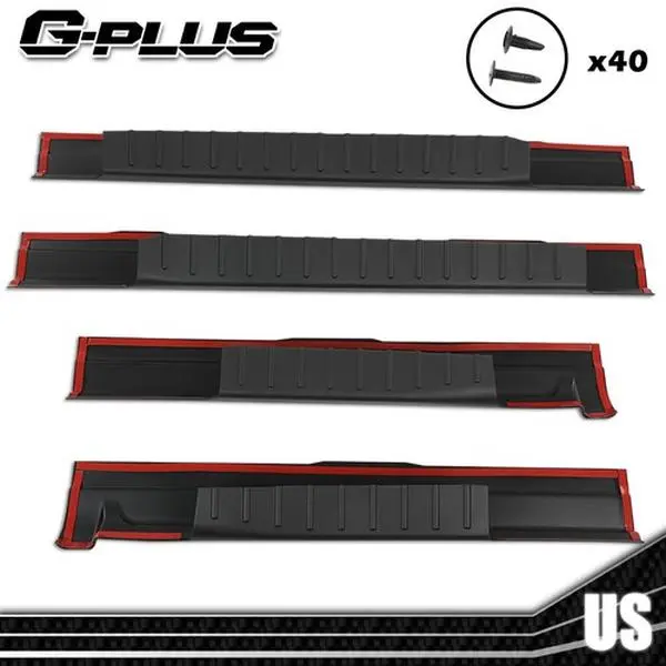 Rocker Panel Protector Guard Covers Fit For 2009-2014 Ford F-150 Crew Cab Pickup G-PLUS