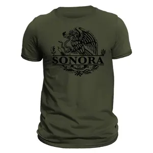 Sonora Mexico Eagle Emblem Mexican T-Shirt Classic Crewneck Menswear