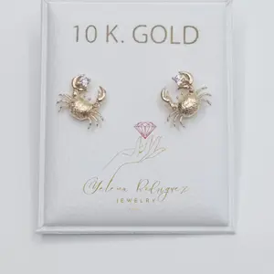 PENDIENTES DE 10K EN DISEÑO DE CANGREJO