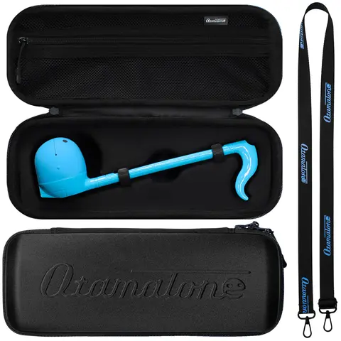 Otamatone Official Case (Regular 10.7 inch) - Musical Instrument Synthesizer Hard Shell Cover, Protective Fit Interior with Strap, Inner Zipper Pouch