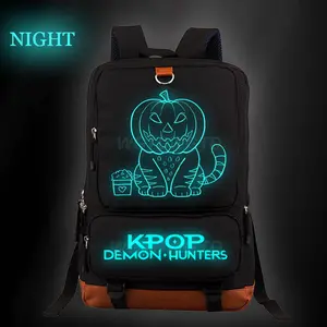 2026 New KPop Demon Hunters Personalized Printed Luminous School Bag Outdoor Travel Backpack