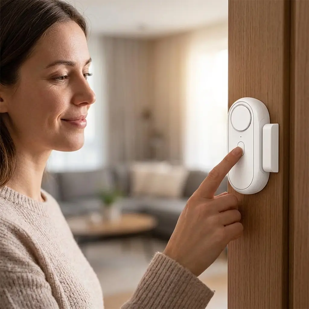 120dB Door Window Alarm - Magnetic Sensor Alarm Trigger, 120db Alert Wireless Indoor Home Security System, Easy-Adhesive Install for Kid Safety
