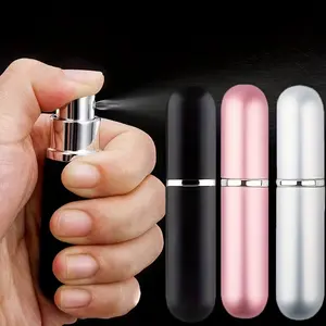 5ml Perfume Spray Bottle Portable Refillable Bottle Empty Cosmetic Containers Travel Aluminum Perfume Atomizer