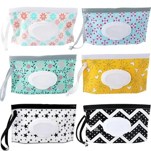 6 Pack  Wipes Dispenser, Portable Refillable Wipe Holder,  Wipes Container,  Wipes Case,  Travel Wet Wipes Pouch