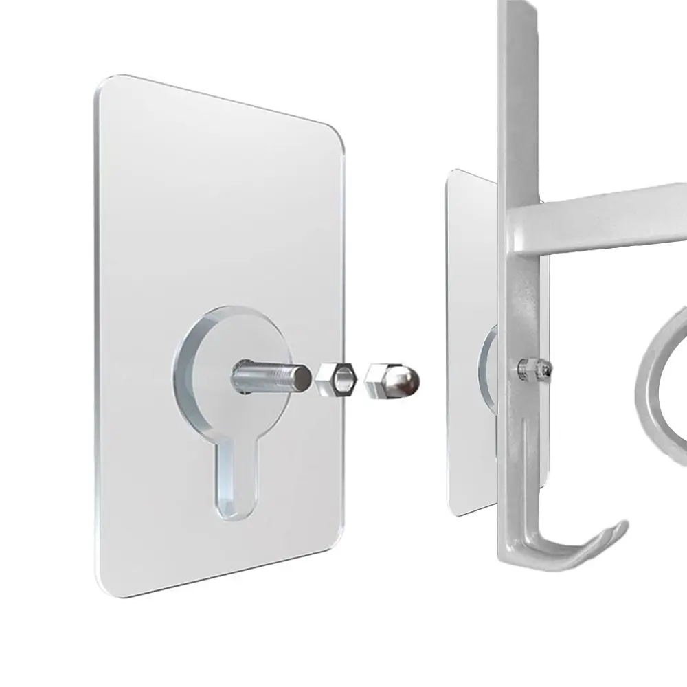 No Drill Invisible Wall Hooks, Strong Heavy Duty Adhesive Damage-Free Mounting Removable Reusable Design for Picture Frame Decoration Drywall Compatible