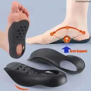 Orthotic Insoles for Feet (4-Pack), Arch Support Inserts for Plantar Fasciitis Relief