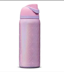 Owala Wicked FreeSip Insulated Stainless Steel Water Bottle with Straw for Sports and Travel, BPA-Free Sports Water Bottle, 32 oz, (Pink)