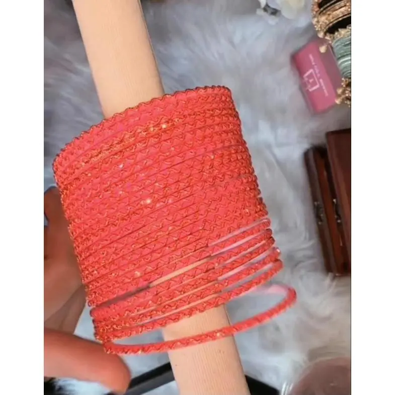 Coral Color Braided Bracelet - Elegant and Stylish Accessory for Any Occasion