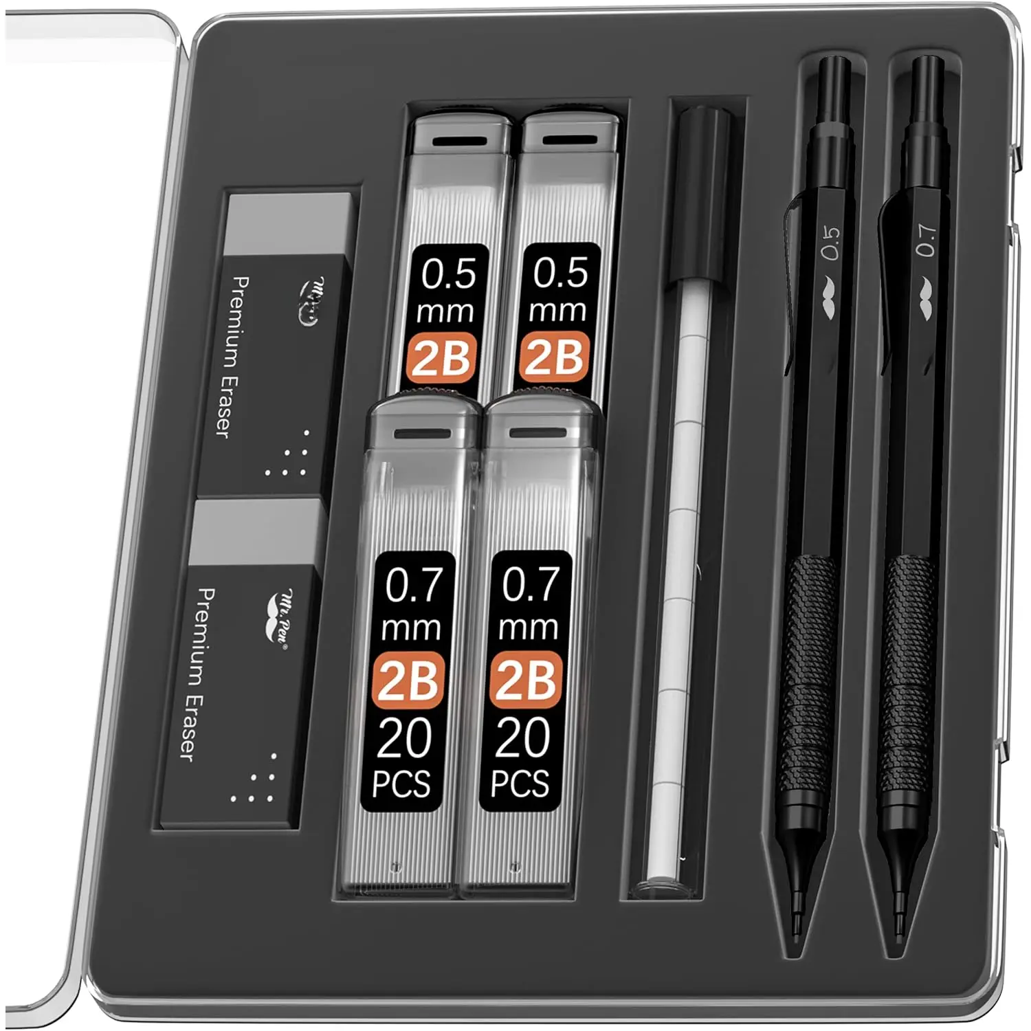 Metal Mechanical Pencil Set for Sketching and Drafting