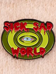 Classic Horror Movie Fashion Brooch Pin, Mystical Eye Zinc Alloy Badge, Perfect Halloween Gift for Her, Suitable for Sweaters, Dresses & Backpacks, Fashion Accessory