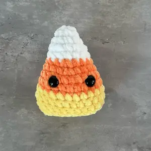 Candy Corn Crochet Plushie Fall Decor Gift