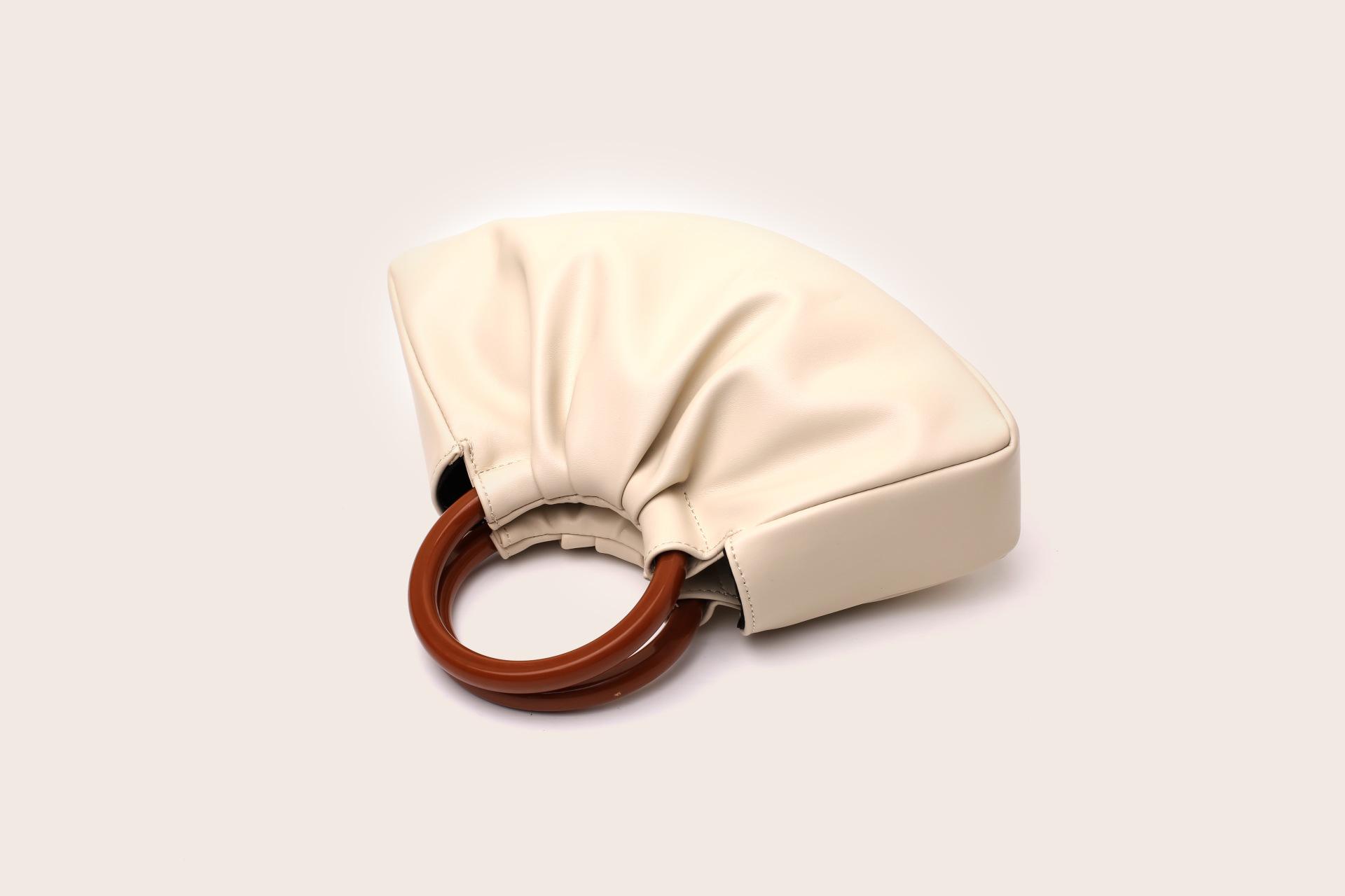 Women's Mini Ruched Evening Tote Bag, Faux Leather/Metallic Crocodile Print Handbag with Wooden/Leather Handle, Multiple Colors Shoulder Clutch