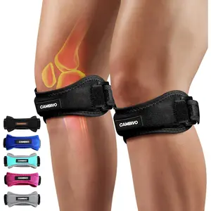 CAMBIVO 2 Pack Knee Braces for Women and Men, Patella Knee Support Strap, for Tendonitis, Basketball, Running, Hiking, Volleyball, Tennis, Squats
