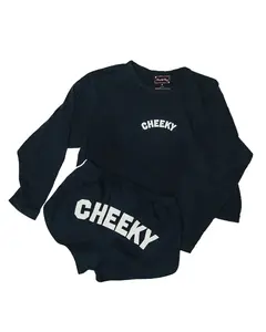 Cheeky Micro Short Women's Navy Cotton Above the Knee Casual Sports Bottoms All Seasons Shrink Free