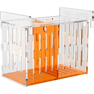 Acrylic Acclimation Quarantine Isolation Box for Saltwater Fish and Reef Coral, External Breeding Box for Aquarium Fish and Hydroponic Plant