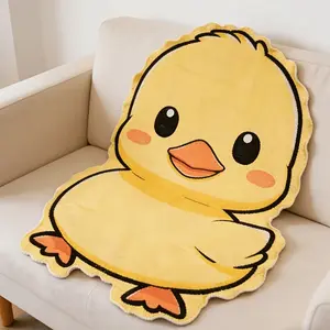 1PC Adorable Duck-Shaped Blanket, Throw Blanket, Flannel Cozy Blanket, Soft Flannel Material, Perfect for Naps, Camping, Travel, Ideal Gift for Family and Friends