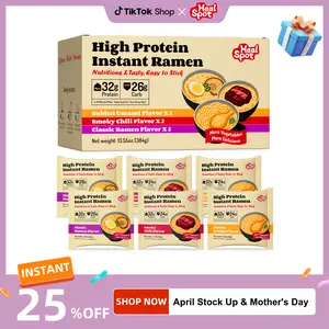 Healspot High Protein Instant Ramen, 6 Pack, 32g Plant-Based Protein, Non-Fried, Low Carb, Variety Pack or Single Flavors