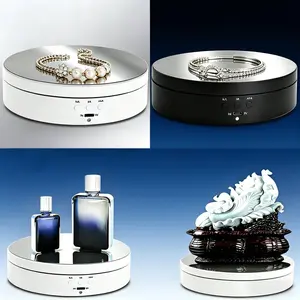 Adjustable Speed 360 °   Motorized Rotating Display Rack, Electric Rotating Turntable for Jewelry Cosmetic Product Shooting & Exhibition