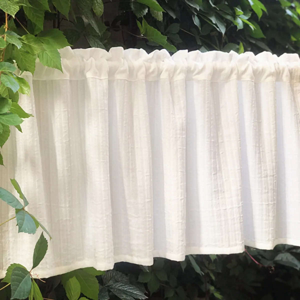 Natural Opaque Bubble Drapes, Minimalist Style French North American Design, Light Filtering Curtains for Living Room & Bedroom Decor