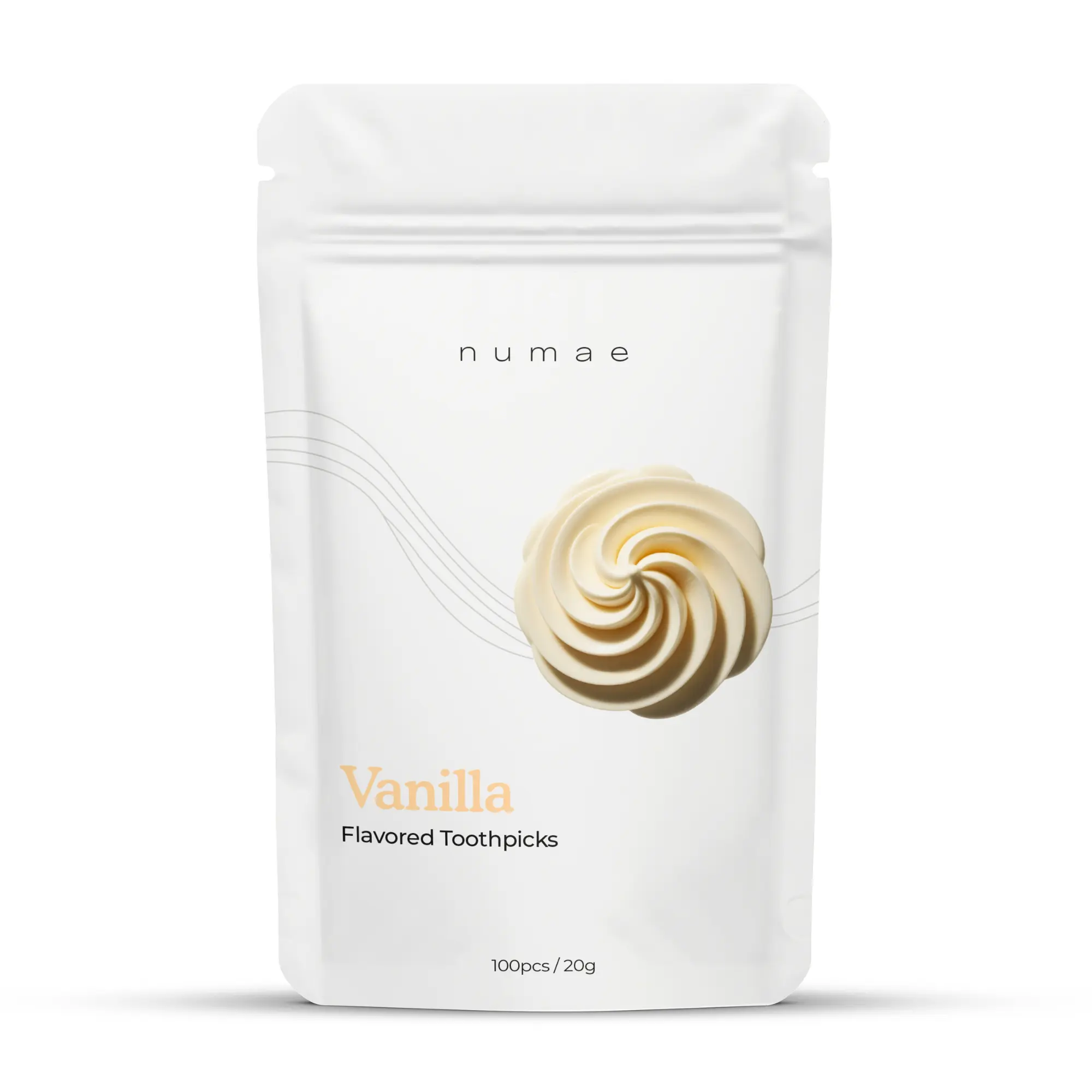 Vanilla Flavored Toothpicks by Numae (100 Count) Sugar Free, Zero Calorie, Gluten Free, Keto Friendly, Vegan