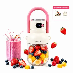 DANOVA Portable Cordless Blender, 33 oz BPA-Free Cup, 70 W Motor, USB Rechargeable for Fitness & Breakfast Healthy Drinks, Ideal for Smoothies & Protein Shakes