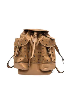 Pre-owned MCM Classic Visetos Monogram Drawstring Backpack/WJ05108514/8514