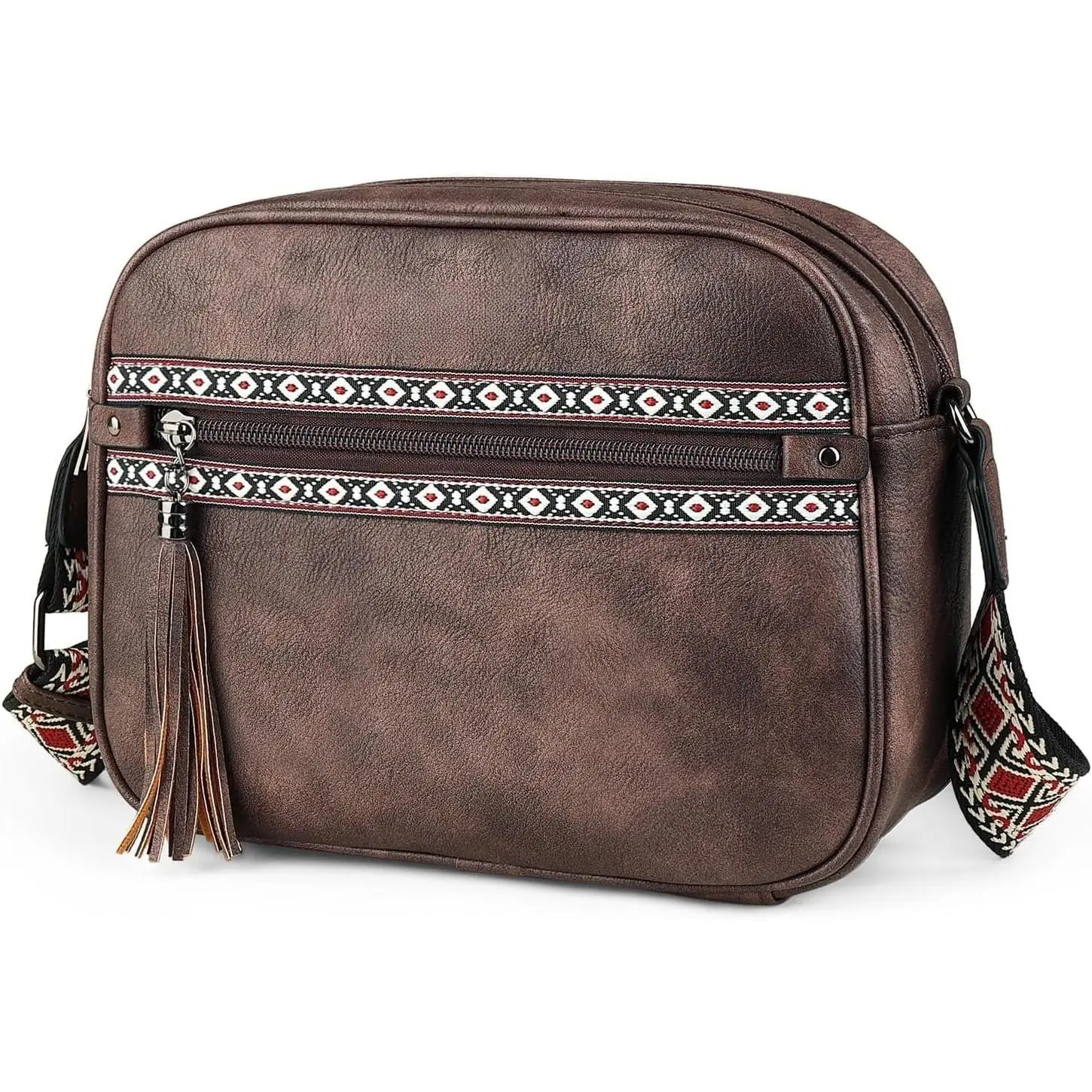 Crossbody Bags for Women Designer Vegan Leather Crossbody Purse Multi-pocket Medium  Bag with Card Slots